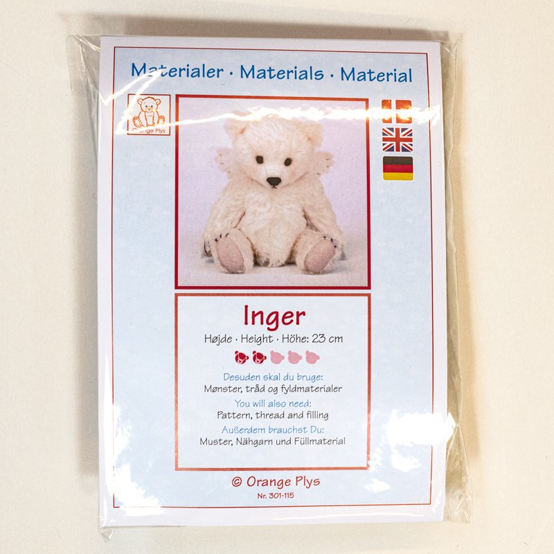 Inger, materialer - Bamsesykit - Orange Design