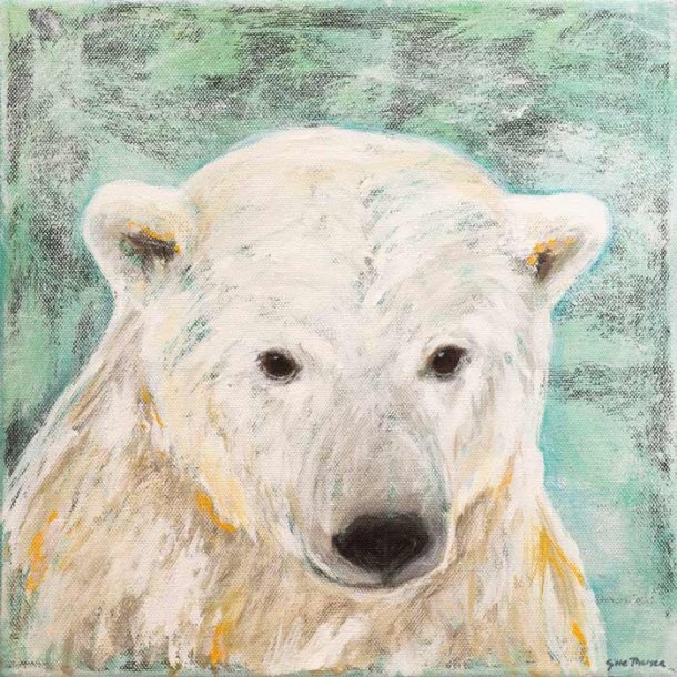 Isbjrn 1. Original acrylmaleri