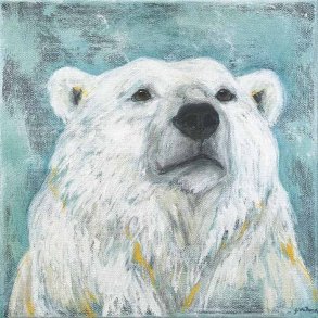 Isbj�rn 2. Original acrylmaleri