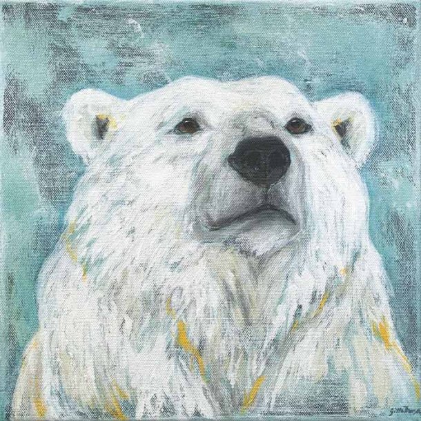 Isbjrn 2. Original acrylmaleri