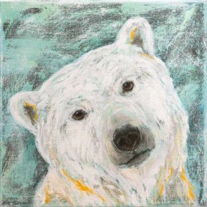 Isbj�rn 3. Original acrylmaleri