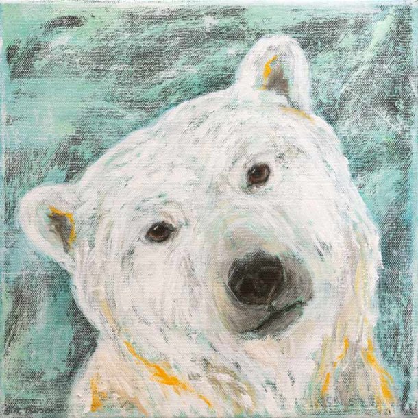 Isbjrn 3. Original acrylmaleri
