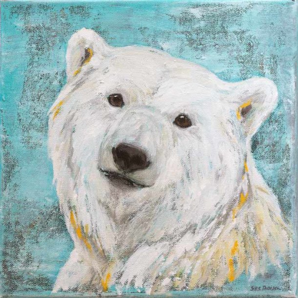 Isbjrn 4. Original acrylmaleri